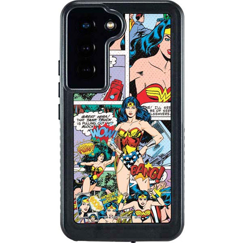 DC Comics Wonder Woman Comic Blast Galaxy S24 Waterproof Case
